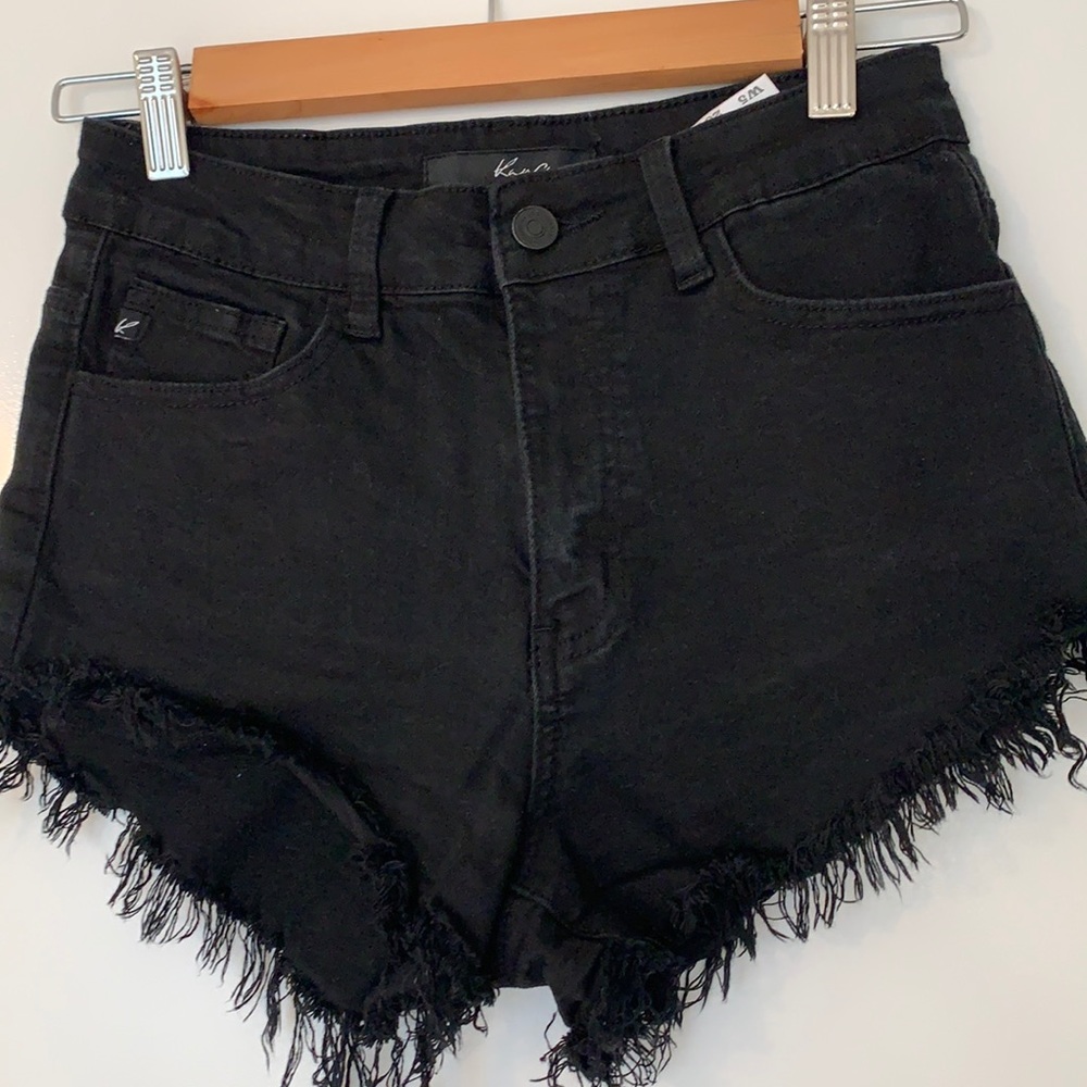 Size 26, black jean shorts